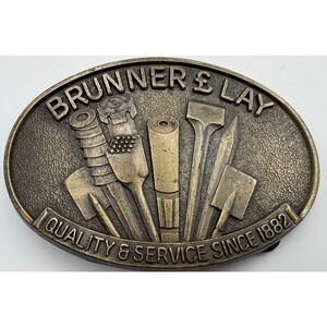 Brunner & Lay Belt Buckle - Quality & Service Since 1882 - Vintage Collectible